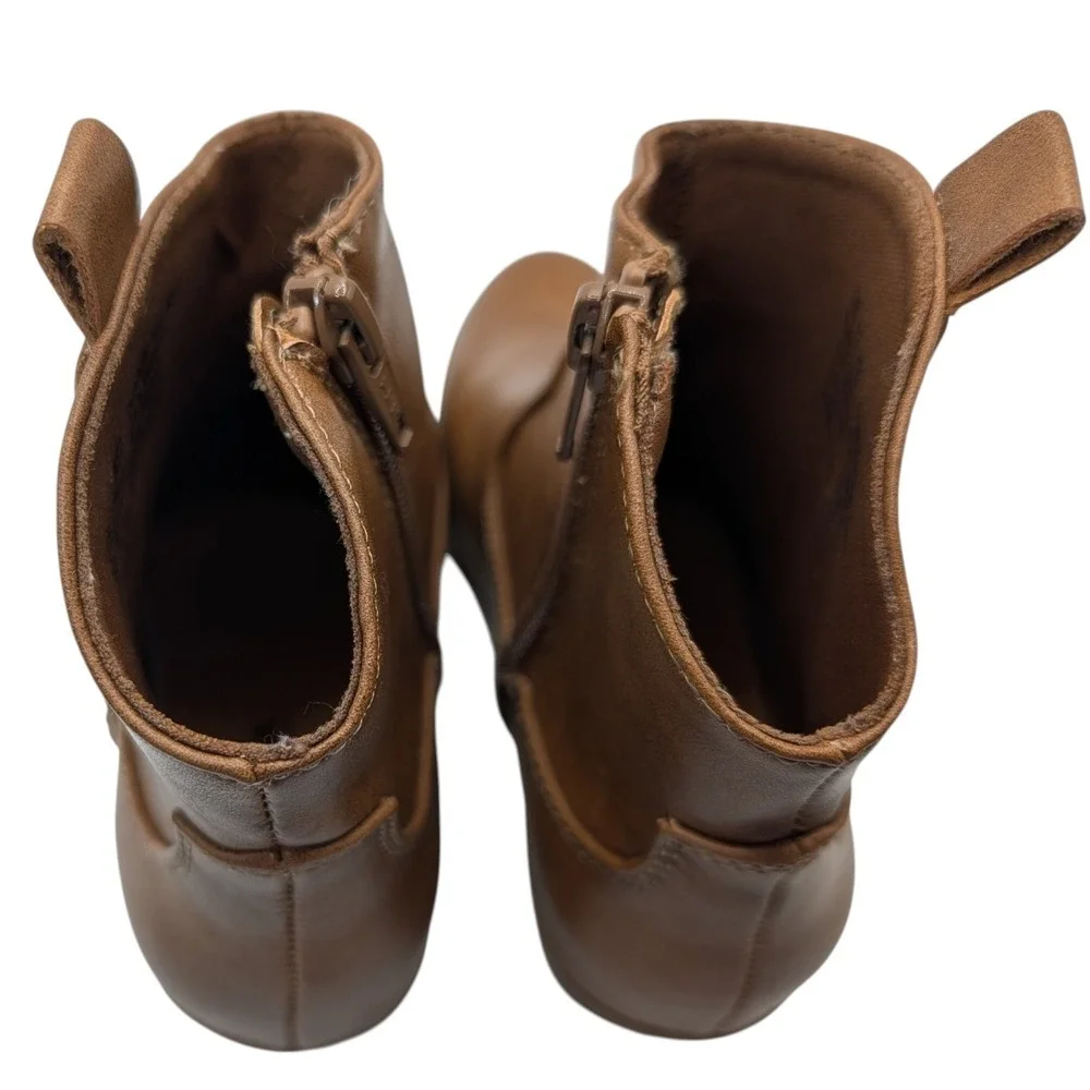Sonoma Ankle Boots Brown Zipped Memory Foam Goods For Life Girls Thirteen SEE